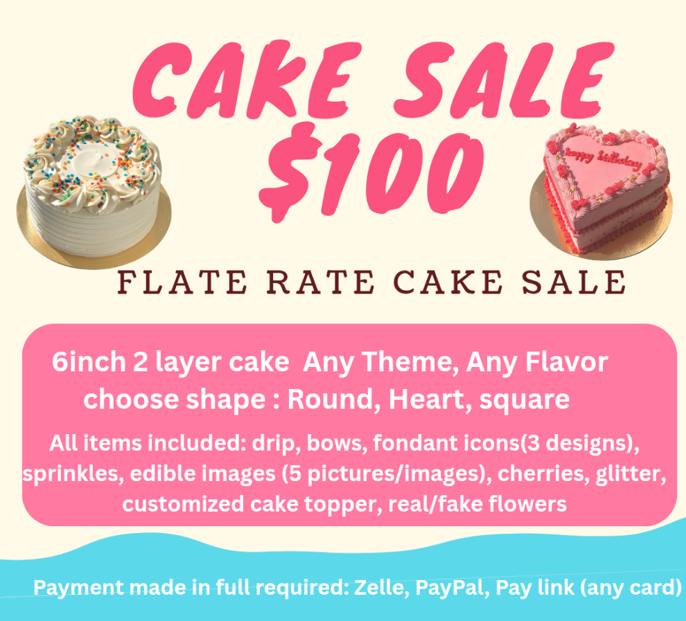 Flat Rate Cake sale