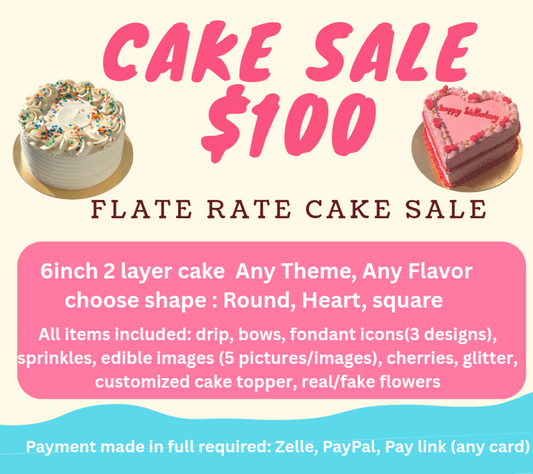 Flat Rate Cake sale