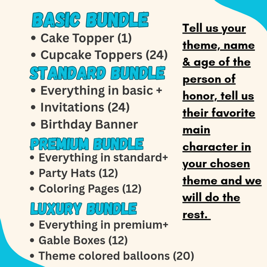 Birthday Favor Bundle